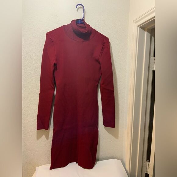EGREY crowl Neck Sweater Dress red size M - Picture 1 of 8
